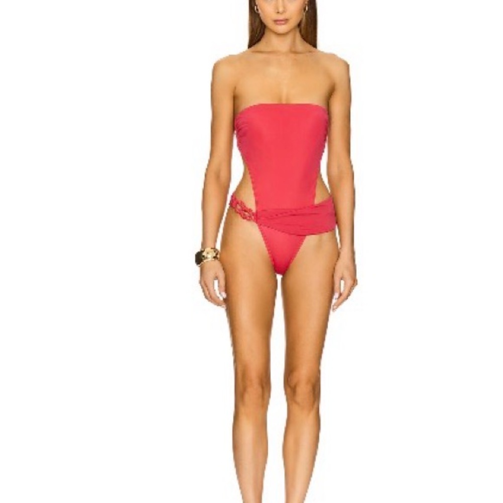 VIX SWIM Strapless Pink Women’s One-Piece Swimsuit